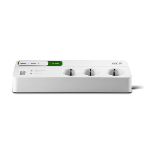 Сетевой фильтр/ Essential SurgeArrest 6 outlets with 5V, 2.4A 2 port USB charger, 230V Russia, 2m, 10A