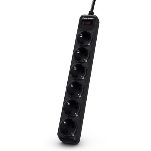 Сетевой фильтр/ Surge protector CyberPower B0620SB0-DE NEW 1.8m, 6 outlet, 350 joules, 10A, black