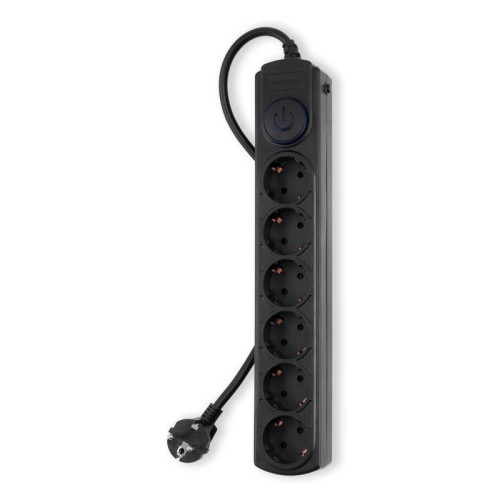 Сетевой фильтр Ippon BK-6-EU-1.8-16-B 1.8м (6 розеток) черный (коробка)