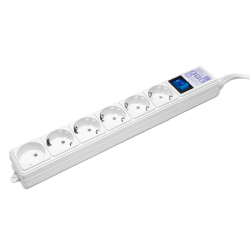 Surge protector Power Cube 1,9 m 6 outlets (white) 16A / 3,5kVt