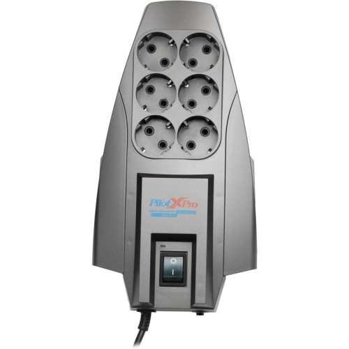 Сетевой фильтр Pilot X-Pro 3м (6 розеток) серый (коробка)