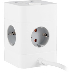 Сетевой удлинитель Buro BU-PTE4.1UC-W 1.5м (4 розетки) белый (пакет ПЭ)