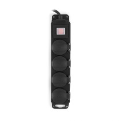 Сетевой фильтр Buro 400MDP-3-B 3м (4 розетки) черный (коробка)