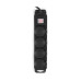 Сетевой фильтр Buro 400MDP-3-B 3м (4 розетки) черный (коробка)