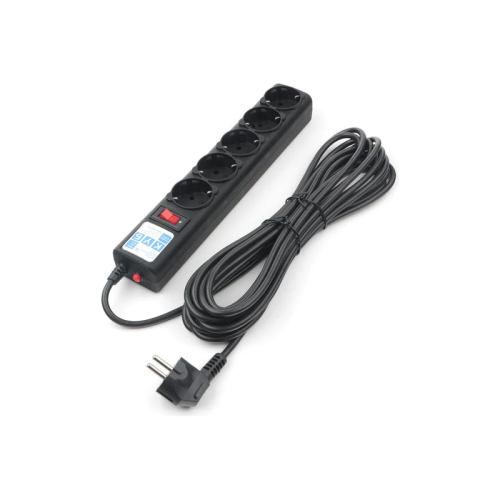 Surge protector Power Cube 1.9 m 5 outlets (Black graffite) 10A / 2.2kW