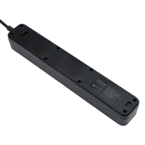 Сетевой фильтр Гарнизон EPS-4-U3-B-2 черный, 4 розетки 220В, 10А, 3 розетки USB-A 5В, кабель 2м, ур.защиты 2+, пакет