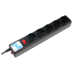 Surge protector Power Cube 1.9 m 5 outlets (Black graffite) 10A / 2.2kW