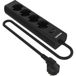 Сетевой фильтр Philips CHP2145BB/51 3м (4 розетки) черный (коробка)