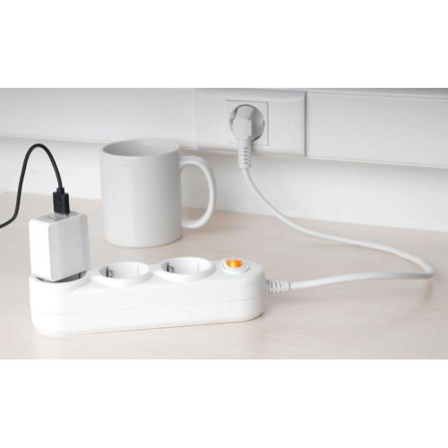Сетевой удлинитель Powercube PC-1-5M 5м (3 розетки) белый (коробка)