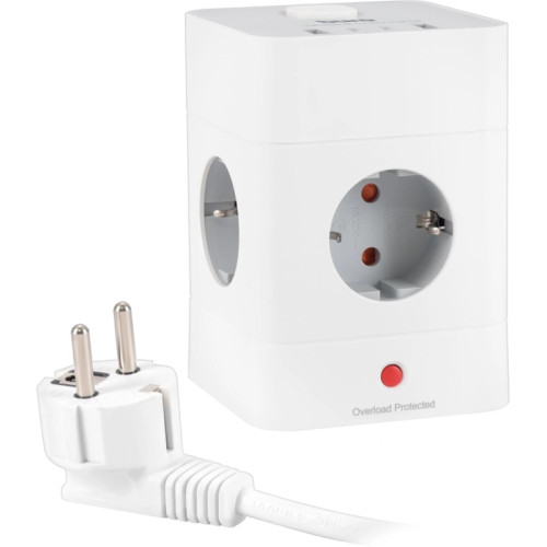 Сетевой удлинитель Buro BU-PTE4.1UC-W 1.5м (4 розетки) белый (пакет ПЭ)