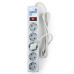 Фильтр-удлинитель Power Cube B 1.9 м 5 розеток (серый) 10А/2,2кВт/ Surge protector Power Cube B 1.9 m 5 outlets (gray) 10A / 2.2kW