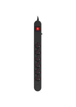 Сетевой фильтр Ippon NF-EU-3-10 3м (6 розеток) черный (коробка)