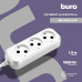 Сетевой удлинитель Buro BU-PSL3.1/W 1.5м (3 розетки) белый (пакет ПЭ)