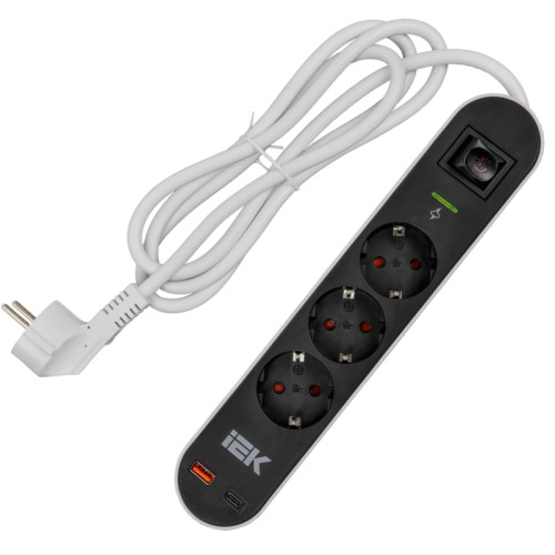 Фильтр сетевой/ Фильтр сетевой СФ-03К 16А USB A+C 20Вт 1,5м 3х1,5мм2 черный Фильтр сетевой/ Фильтр сетевой СФ-03К 16А USB A+C 20Вт 1,5м 3х1,5мм2 черный