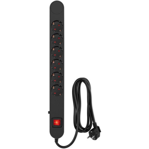 Сетевой фильтр Ippon NF-EU-1.8-10 1.8м (6 розеток) черный (коробка)