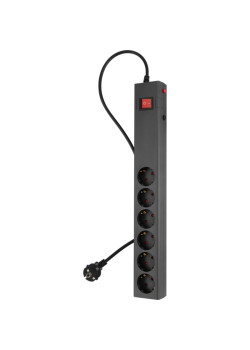 Сетевой фильтр Buro 600SE-16-3-B 3м (6 розеток) черный (коробка)