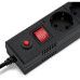 Сетевой фильтр Buro BU-SP1.8_USB_2A-B 1.8м (6 розеток) черный (коробка)