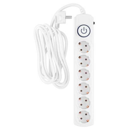 Сетевой фильтр Ippon BK-6-EU-3-10-W 3м (6 розеток) белый (коробка)