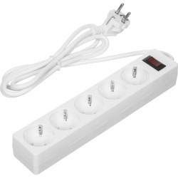 Сетевой фильтр Defender ES 1.8 1,8 м, белый, 5 розеток/ Surge Protector Defender ES 1.8 1,8m, white, 5 outlets
