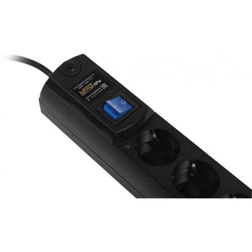 Сетевой фильтр Most HPw 5м (6 розеток) черный (коробка)