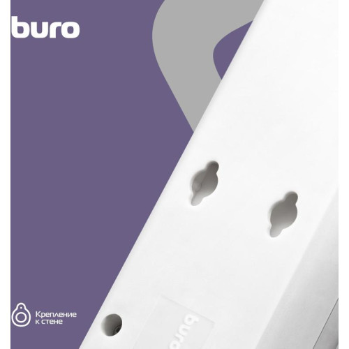 Сетевой фильтр Buro 600SH-16-1.8-W 1.8м (6 розеток) белый (коробка)