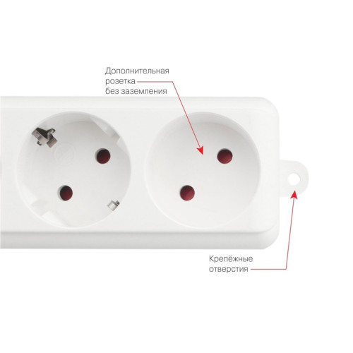 Фильтр-удлинитель Power Cube PRO, 5,0 м 6 розеток, LC контур, 16А/3,5кВт