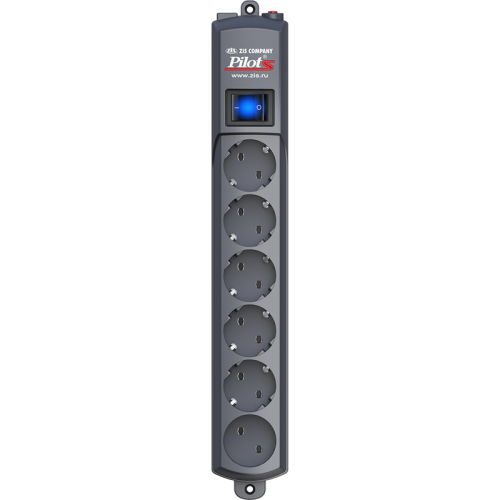 Сетевой фильтр Pilot S 6 розеток (5 евро + 1 без заземления) 1.8 м, графит/ Pilot S surge protector 6 outlets (5 euro + 1 without grounding) 1.8 m, graphite Сетевой фильтр Pilot S 6 розеток (5 евро + 1 без заземления) 1.8 м, графит/ Pilot S surge protector 6 outlets (5 euro + 1 without grounding) 1.8 m, graphite
