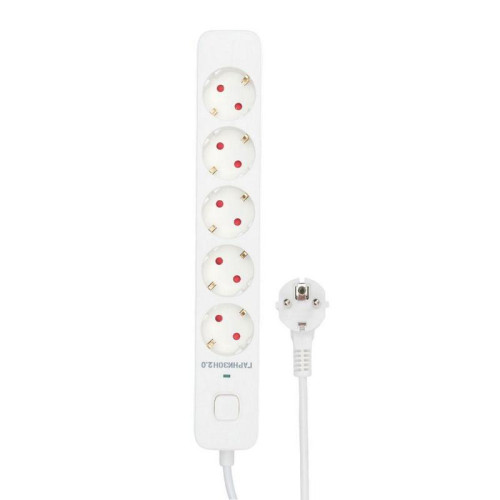 Сетевой фильтр Гарнизон EPS-5-W-2 белый, 5 розеток, 10А, кабель 2м, ур.защиты 2+, пакет