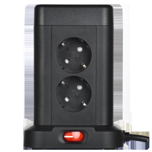 Удлинитель/ DOMINIC Удлинитель У08K 8 мест 2P+PE 1,5м 3х1,0мм2 16А/250В USB A+C 20Вт черный IEK Удлинитель/ DOMINIC Удлинитель У08K 8 мест 2P+PE 1,5м 3х1,0мм2 16А/250В USB A+C 20Вт черный IEK