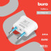 Адаптер-переходник Buro BU-PA02-W (1 розетка) белый (пакет ПЭ)