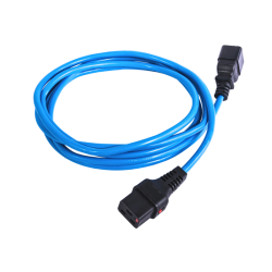 Шнур питания с фиксатором IEC 60320 C19/IEC 60320 C20, 16 А / 250 В (3 х 1,5), длина 3 м, синий