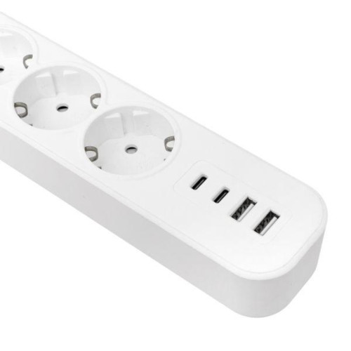 Удлинитель/ Удлинитель LUX 5 гнезд 2USB 2,4А+2type-C 1,5 метра 1,5мм2 Удлинитель/ Удлинитель LUX 5 гнезд 2USB 2,4А+2type-C 1,5 метра 1,5мм2