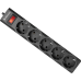 Сетевой фильтр Defender ES largo 5,0 м, черный, 5 розеток (пакет)