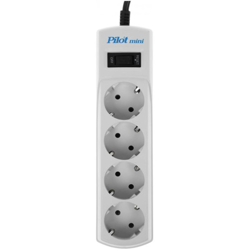 Сетевой фильтр Pilot mini 10м (4 розетки) белый (коробка)