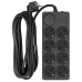 Сетевой фильтр Ippon BK-8-EU-5-16-B 5м (8 розеток) черный (коробка)