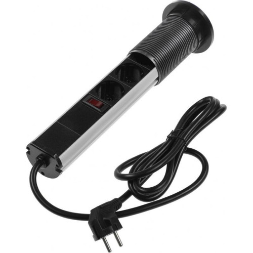 Сетевой разветвитель Premier 3R USB 1.8м (3 розетки) серый (коробка)