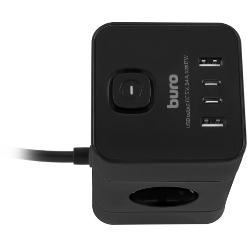 Сетевой удлинитель Buro BU-PTE4.1UC-B 1.5м (4 розетки) черный (пакет ПЭ) Сетевой удлинитель Buro BU-PTE4.1UC-B 1.5м (4 розетки) черный (пакет ПЭ)