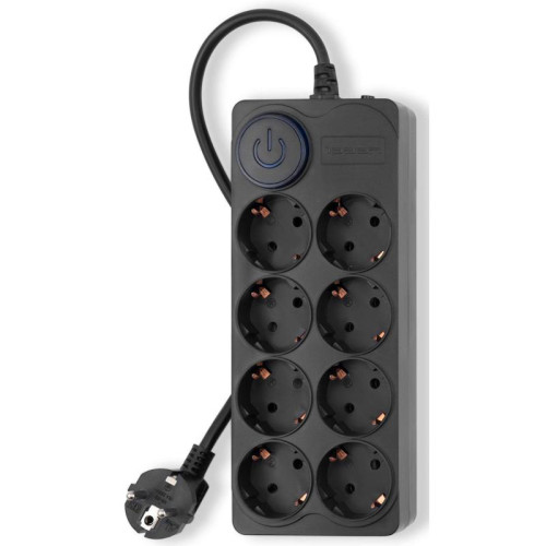 Сетевой фильтр Ippon BK-8-EU-5-16-B 5м (8 розеток) черный (коробка)