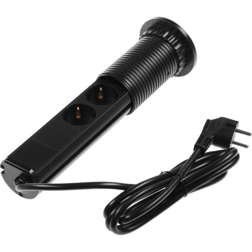 Сетевой разветвитель Premier 3R USB 1.8м (3 розетки) черный (коробка)