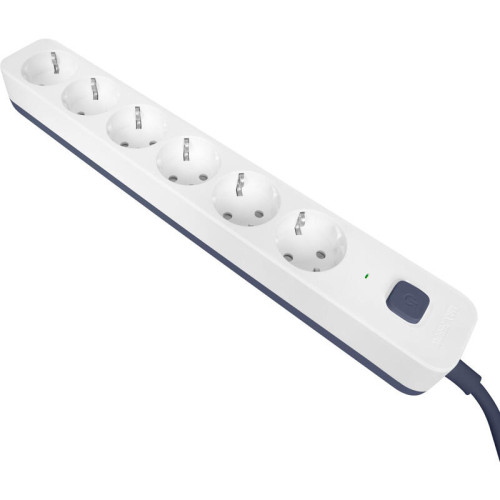 Фильтр-удлинитель PowerCom SP-06W 1.8M, 6 розеток, белый, 16А, 4кВт, 380Дж, защитные шторки, защита от КЗ, перегрузки, ВЧ и импульсных помех, кабель 3x1 мм2, ШхГхВ 338.5х50х40.2 мм, вес 0.48 кг./ Surge protector PowerCom SP-06W 1.8M, 6 sockets, white, 16A Фильтр-удлинитель PowerCom SP-06W 1.8M, 6 розеток, белый, 16А, 4кВт, 380Дж, защитные шторки, защита от КЗ, перегрузки, ВЧ и импульсных помех, кабель 3x1 мм2, ШхГхВ 338.5х50х40.2 мм, вес 0.48 кг./ Surge protector PowerCom SP-06W 1.8M, 6 sockets, white, 16A