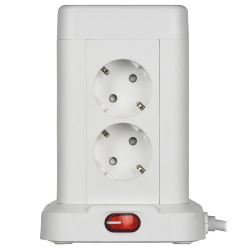 Удлинитель/ DOMINIC Удлинитель У08K 8 мест 2P+PE 1,5м 3х1,0мм2 16А/250В USB A+C 20Вт белый IEK