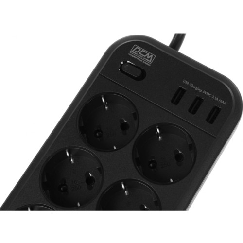 Сетевой фильтр Powercom SP-08 USB03AB 3,0М 3м (8 розеток) черный (коробка) Сетевой фильтр Powercom SP-08 USB03AB 3,0М 3м (8 розеток) черный (коробка)