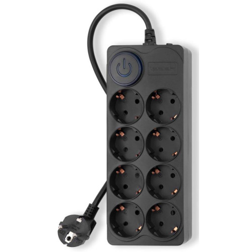 Сетевой фильтр Ippon BK-8-EU-3-16-B 3м (8 розеток) черный (коробка)