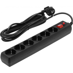 Сетевой фильтр Buro 600SH-16-5-B 5м (6 розеток) черный (коробка)