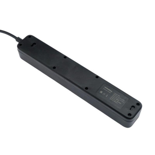 Сетевой фильтр Гарнизон EPS-5-B-3 черный, 5 розеток, 10А, кабель 3м, ур.защиты 2+, пакет