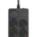 Сетевой фильтр Ippon BK-8-EU-5-16-B 5м (8 розеток) черный (коробка)