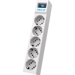 Сетевой фильтр/ Surge protector Pilot SG5 5 outlets (GP), 10A / 2.2kVt, automatic circuit-breaker, 10 m