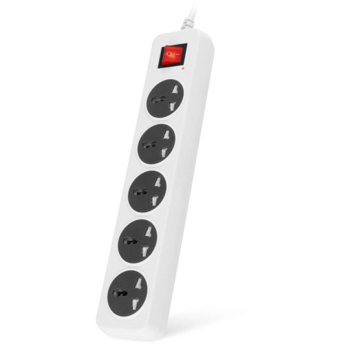 Сетевой фильтр Buro 500UNH-3-WG 3м (5 розеток) белый/серый (коробка)