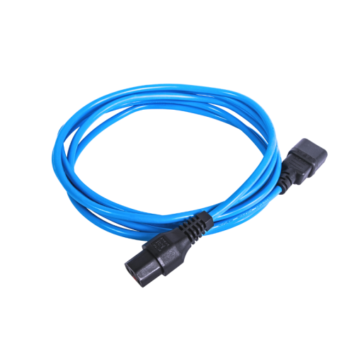 Шнур питания с фиксатором IEC 60320 C13/IEC 60320 C14, 10 А / 250 В (3 х 1,0), длина 3 м, синий