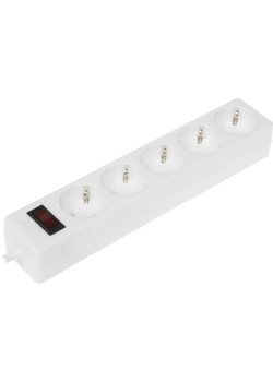 Сетевой фильтр Defender ES 5 5 м, белый, 5 розеток/ Surge Protector Defender ES 5 5m, white, 5 outlets